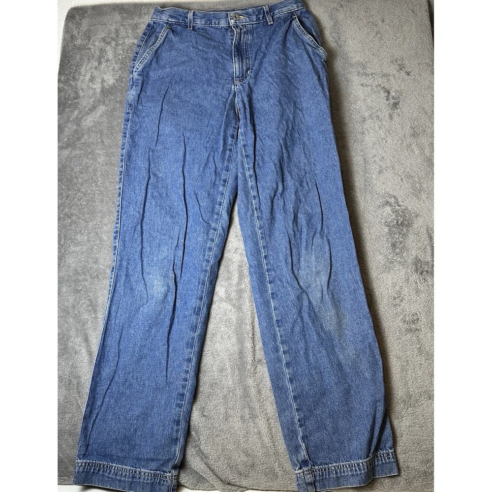 VTG LIZ CLAIBORNE Women's Denim Jeans Mom Blue Medium Wash‎ Pleated Front Sz 8 R